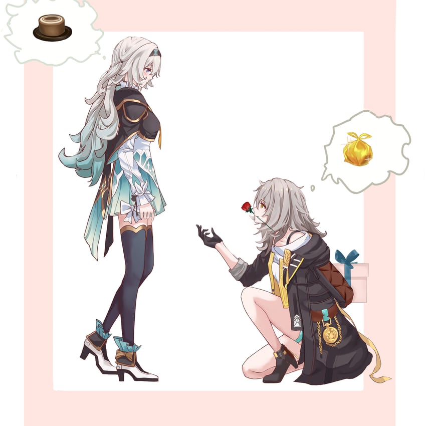trailblazer, firefly, and stelle (honkai and 1 more) drawn by bugegugu