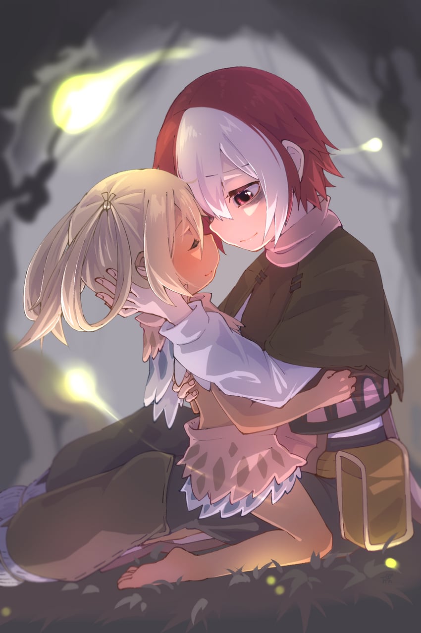 vueko and irumyuui (made in abyss) drawn by thin_(suzuneya)