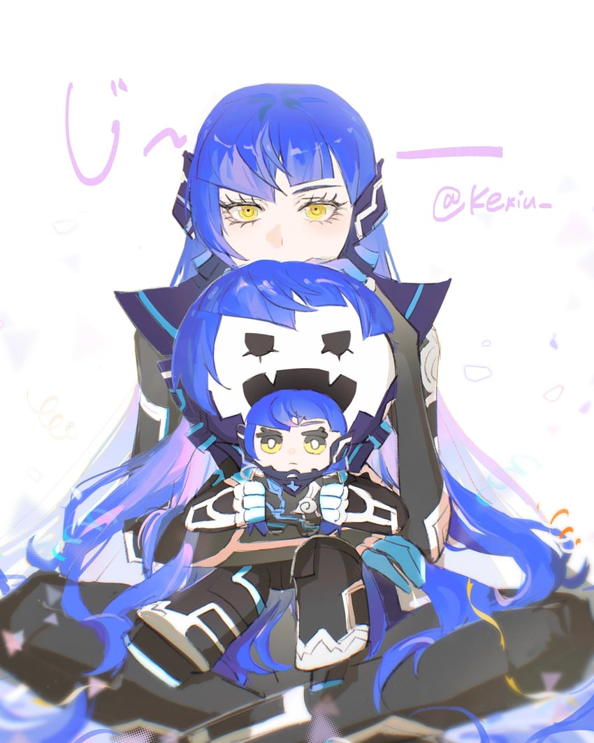 protagonist and nahobeeho (shin megami tensei and 1 more) drawn by kexiu
