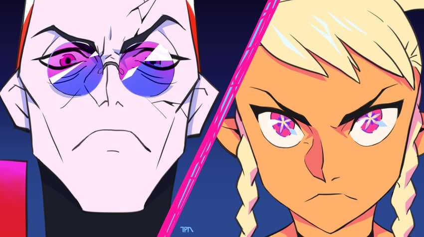 mayday and tatiana qwartz (no straight roads) drawn by mercy76_pistol