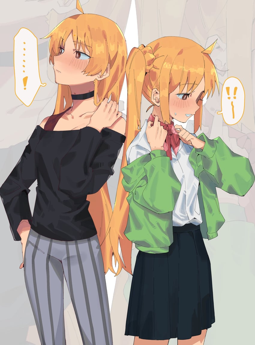 ijichi nijika and ijichi seika (bocchi the rock!) drawn by takao_(88499191)
