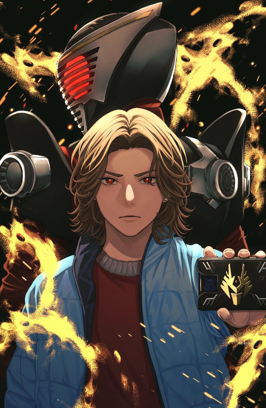 kamen rider ryuki and kido shinji (kamen rider and 1 more) drawn by sasakura34