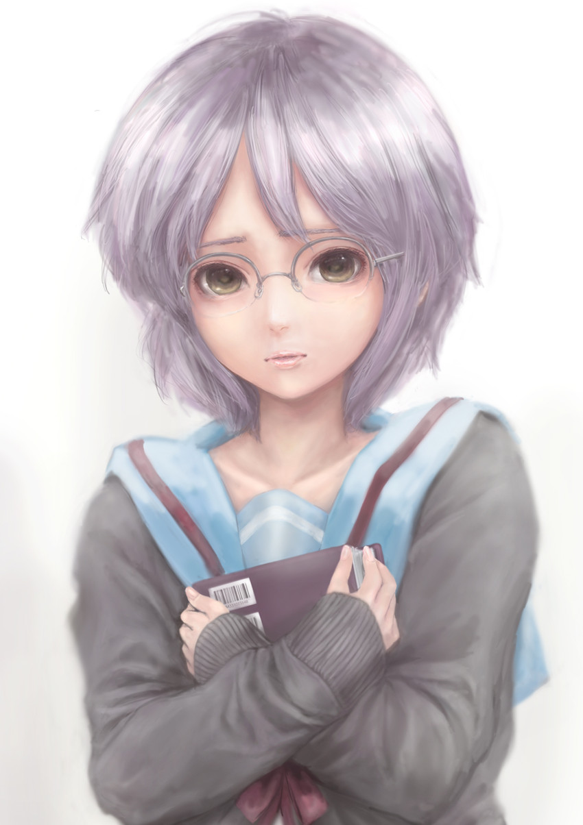 nagato yuki (suzumiya haruhi no yuuutsu) drawn by mamoru_(mamoru_jinja)