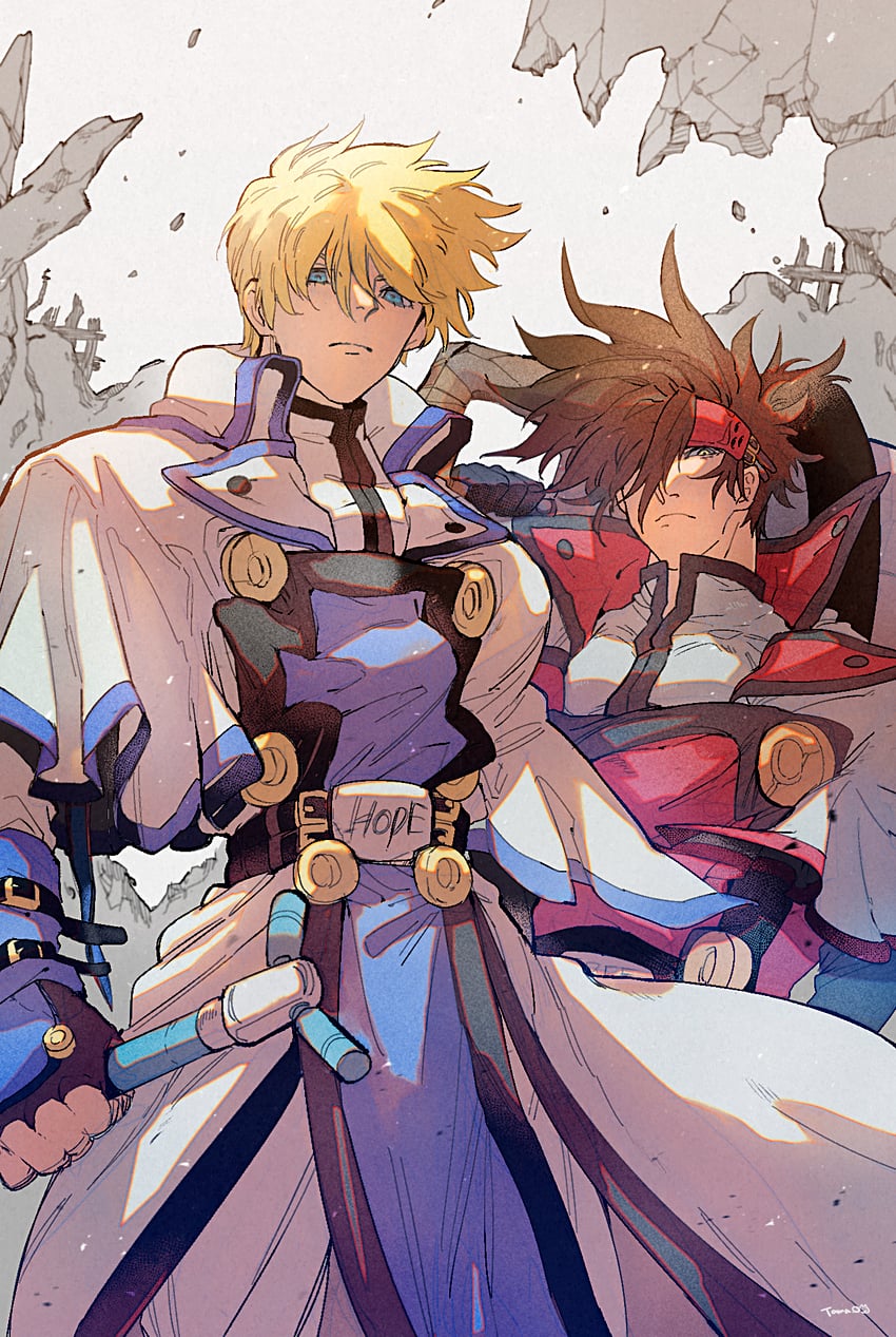 sol badguy, ky kiske, and order-sol (guilty gear and 1 more) drawn by 1_ssmk