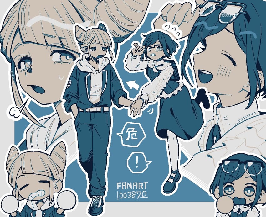 fukurai azami and jasmine (toshi densetsu kaitai center) drawn by 100387l
