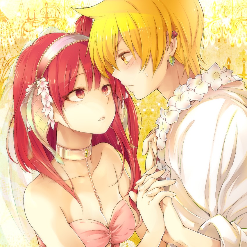 morgiana and alibaba saluja (magi the labyrinth of magic) drawn by ocha_(hutuumikan)