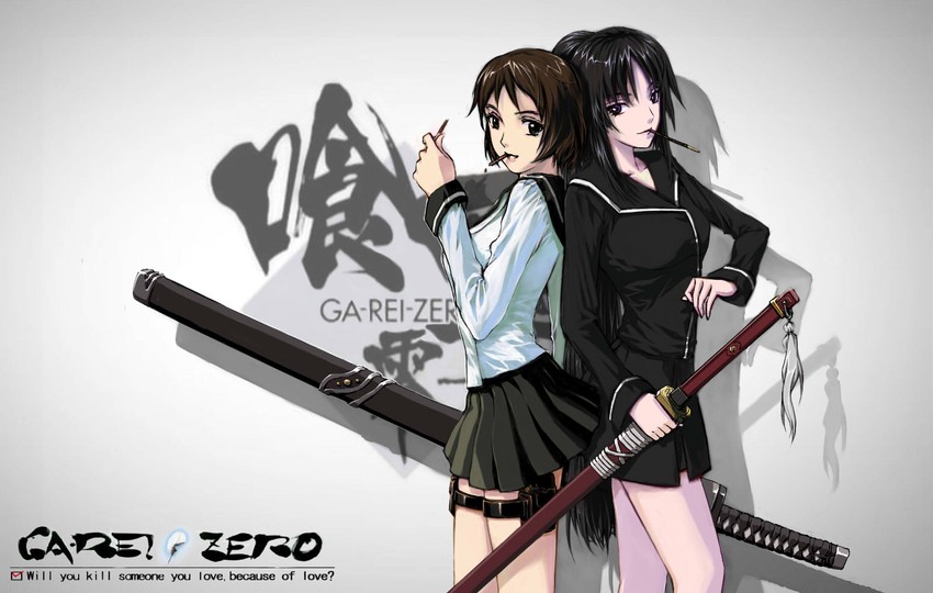 isayama yomi and tsuchimiya kagura (ga-rei and 1 more) drawn by jian_huang