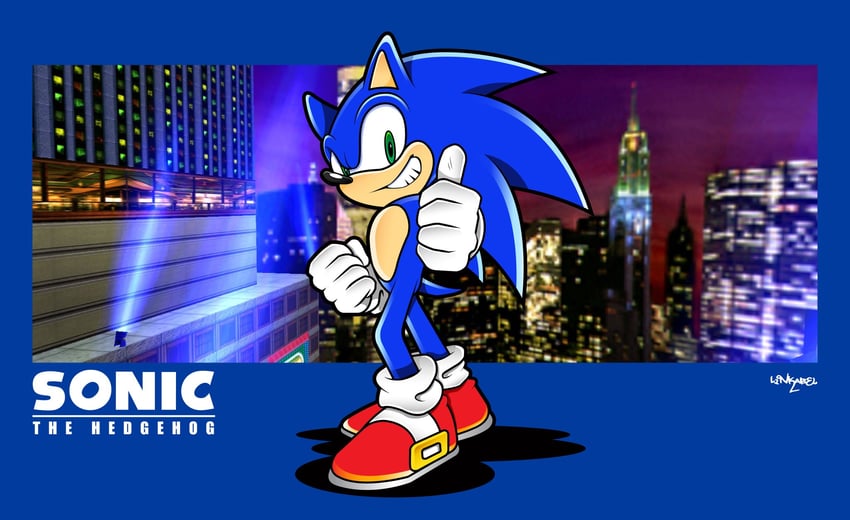 sonic the hedgehog (sonic and 1 more) drawn by sonicthebluestar