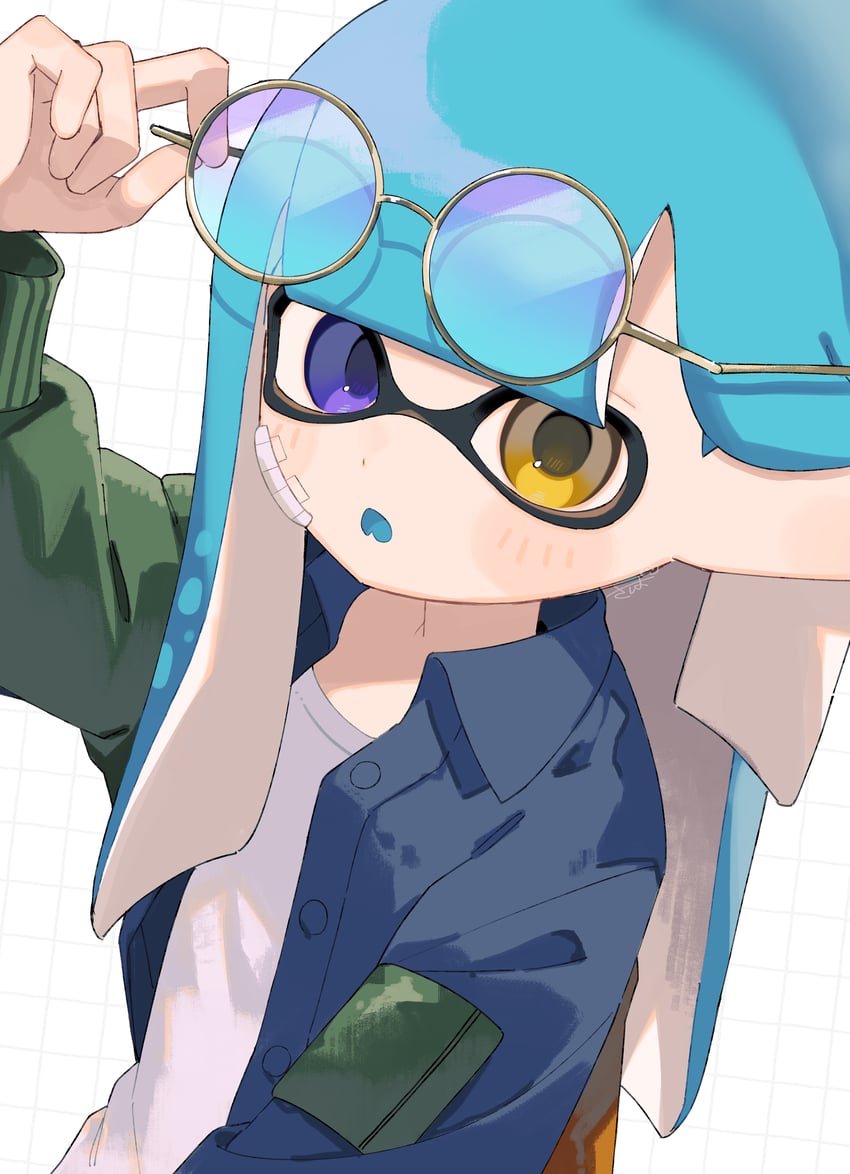 inkling player character and inkling girl (splatoon) drawn by sabata_saba