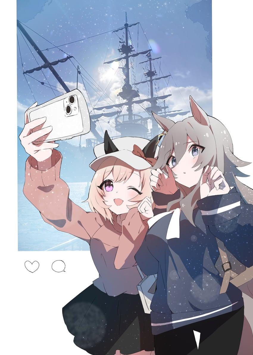 curren chan and perry steam (umamusume and 1 more) drawn by ktgrtos