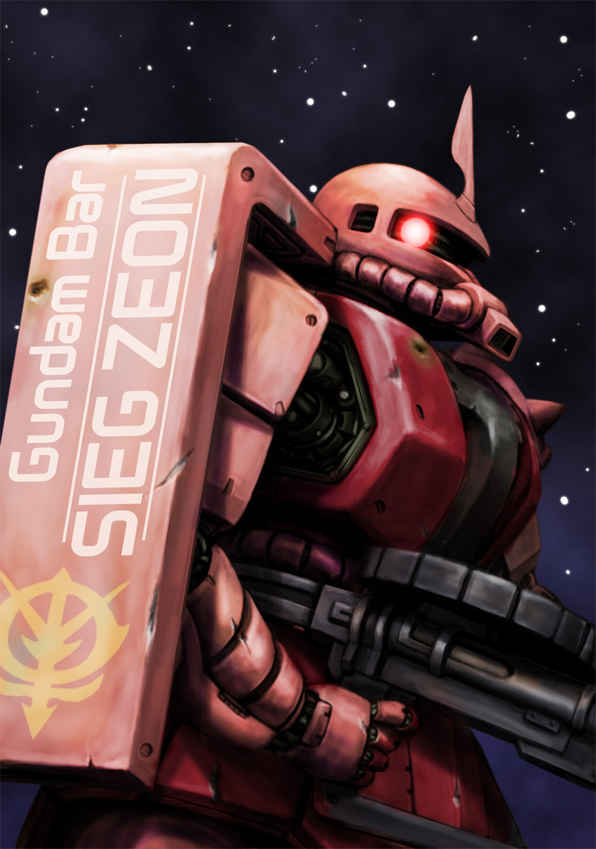 zaku ii and zaku ii s char custom (gundam and 1 more) drawn by aniki_gunsou