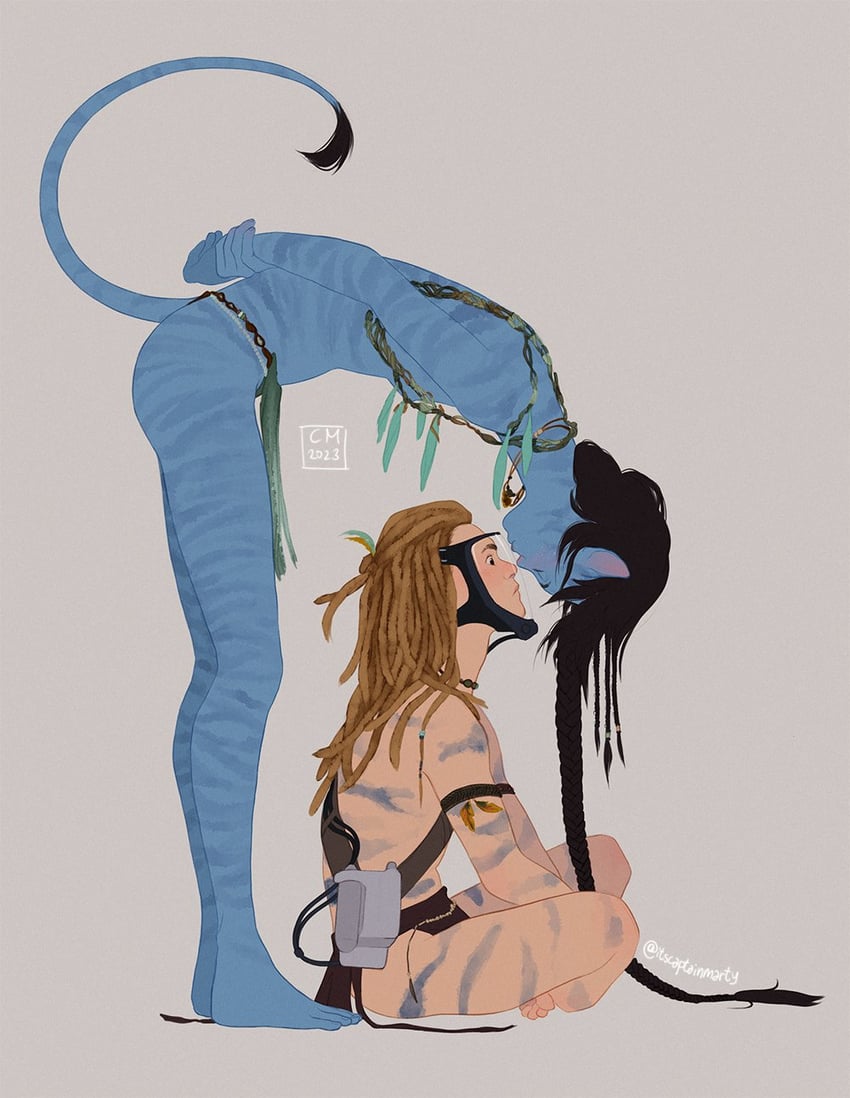 kiri and spider (james cameron's avatar and 1 more) drawn by itscaptainmarty