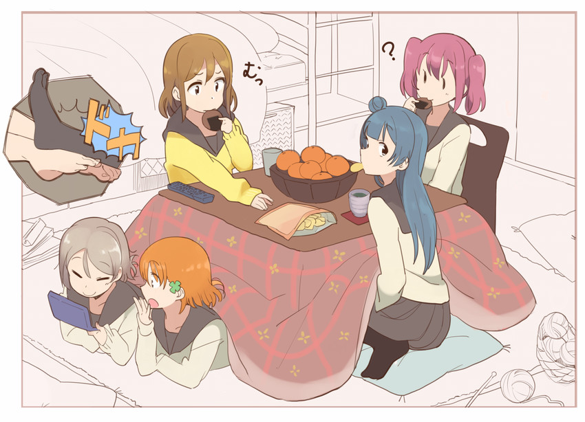 watanabe you, tsushima yoshiko, takami chika, kunikida hanamaru, and kurosawa ruby (love live! and 1 more) drawn by kasa_list