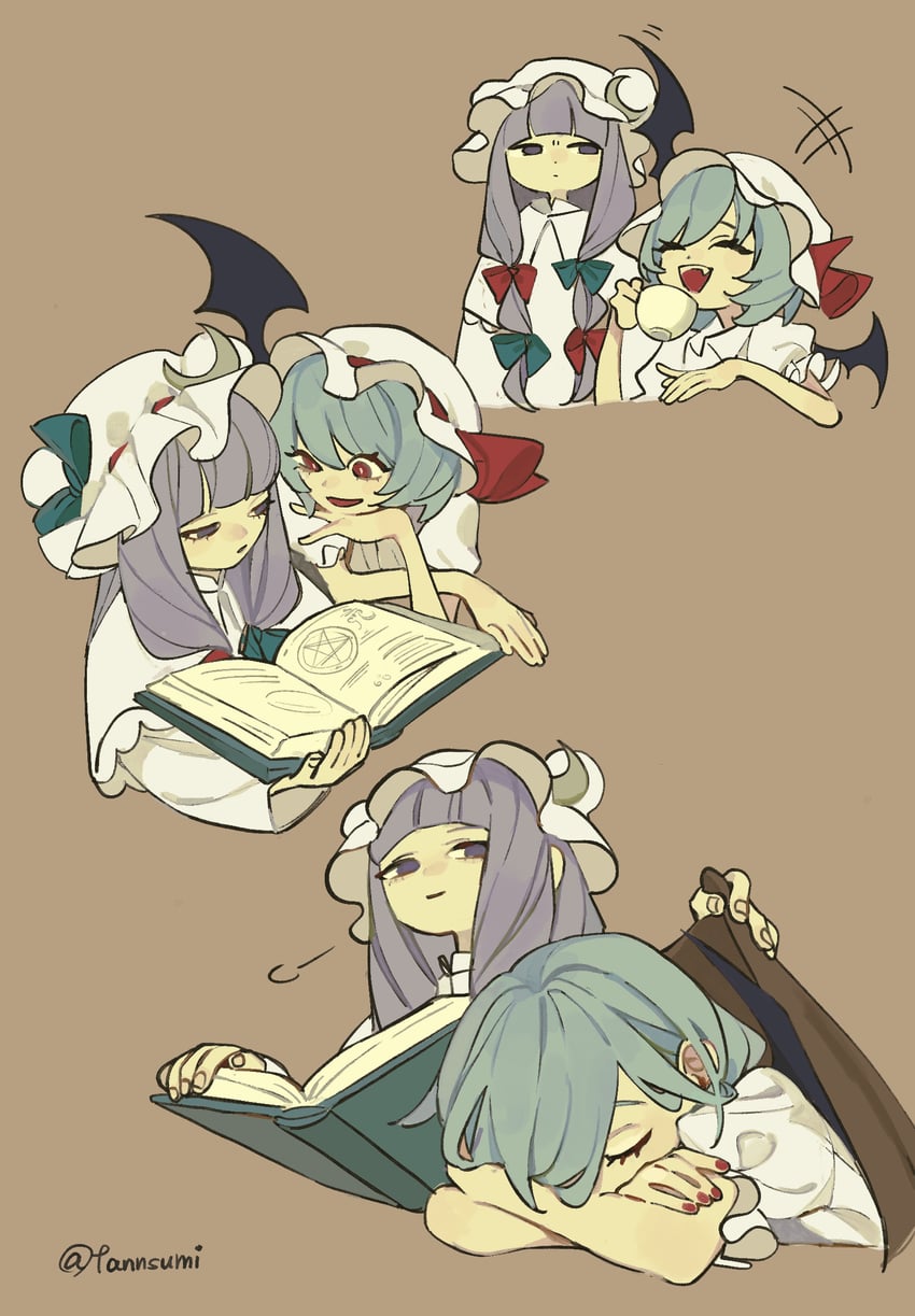 remilia scarlet and patchouli knowledge (touhou) drawn by dee_(tannsumi)