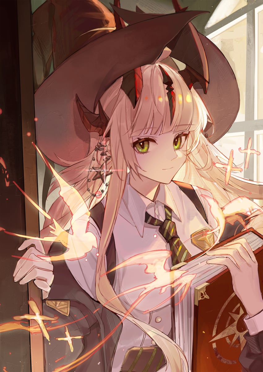 reed and reed the flame shadow (arknights) drawn by luren_max