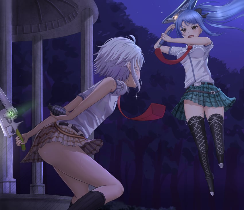 fie claussell and laura s. arseid (eiyuu densetsu and 2 more) drawn by witch_f