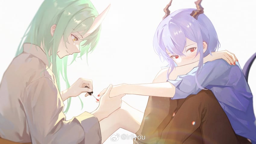 ch'en and hoshiguma (arknights) drawn by irilyou