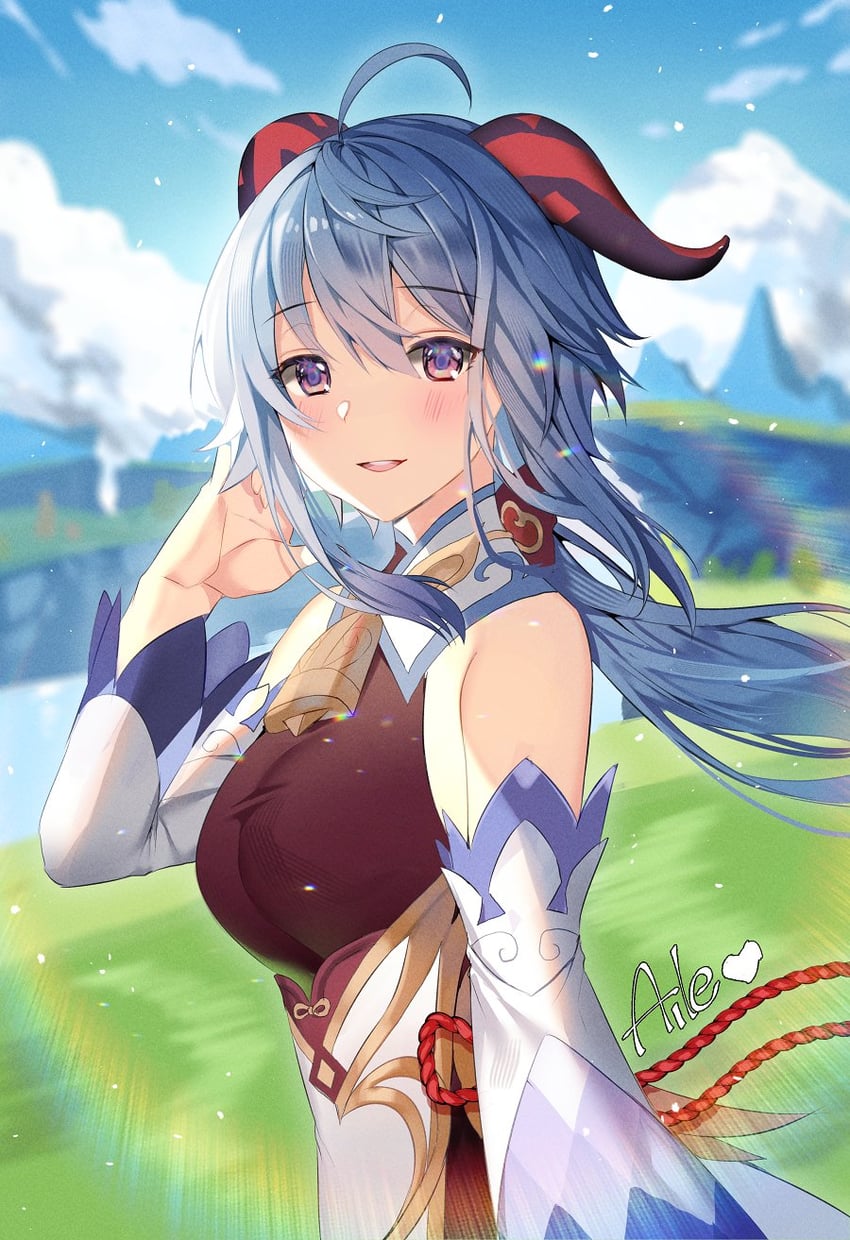 ganyu (genshin impact) drawn by aile_(crossroads)
