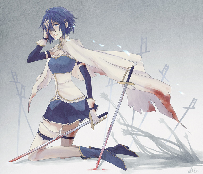 miki sayaka (mahou shoujo madoka magica) drawn by isis_(321)