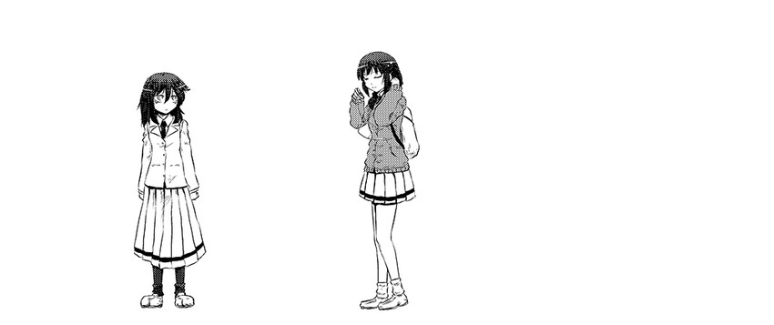 kuroki tomoko and tamura yuri (watashi ga motenai no wa dou kangaetemo omaera ga warui!) drawn by yokochou