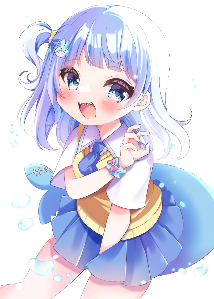 gawr gura (hololive and 1 more) drawn by kiyokura_meru