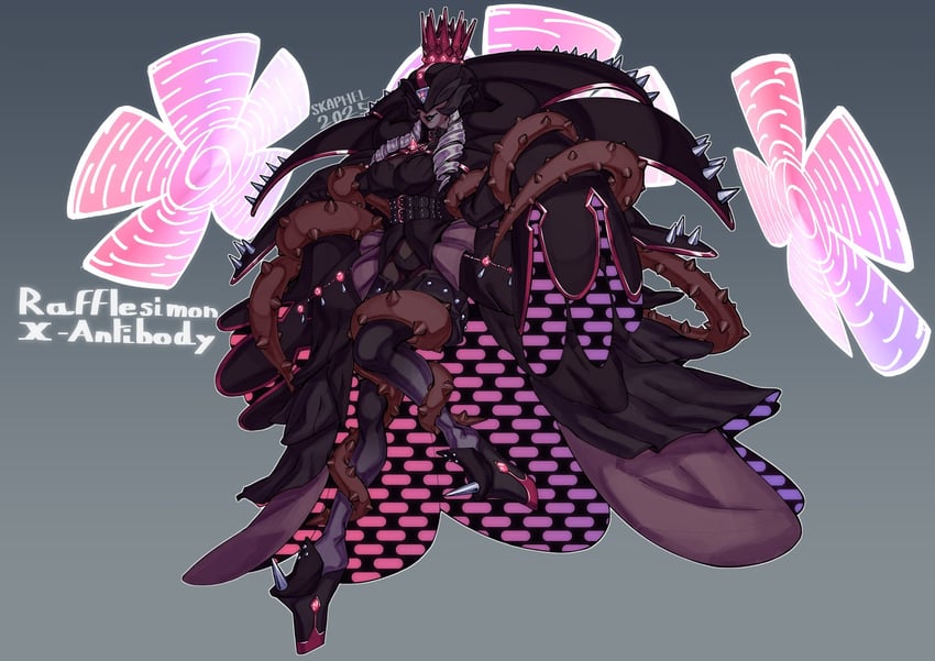 rafflesimon (digimon and 1 more) drawn by skaphel