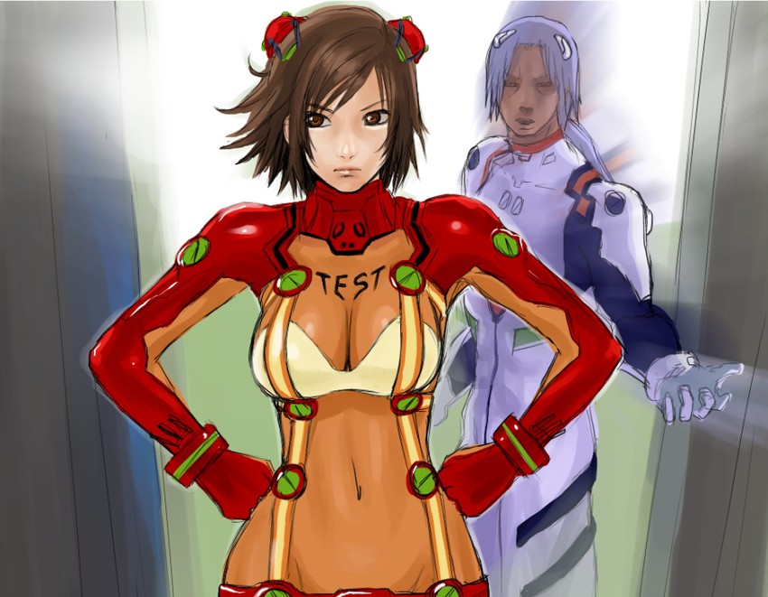 souryuu asuka langley, ayanami rei, kazama asuka, and lei wulong (neon genesis evangelion and 3 more) drawn by hawk_(cwmg)