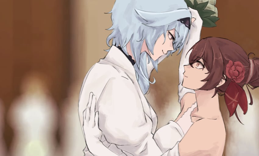 eula and amber (genshin impact and 1 more) drawn by shirokaiii
