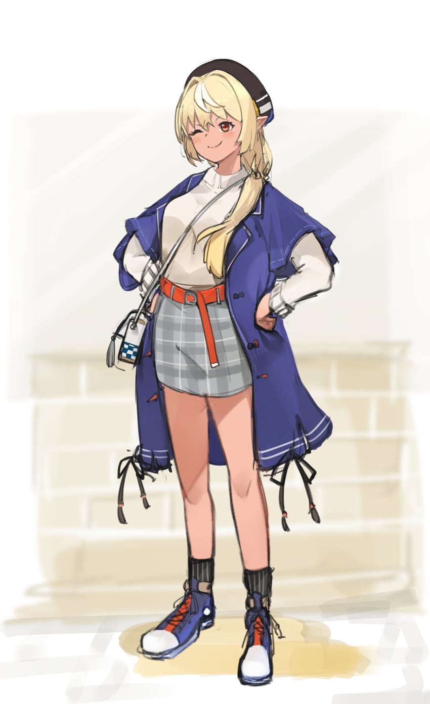 shiranui flare (hololive) drawn by mimizuku_(mmiganaru)
