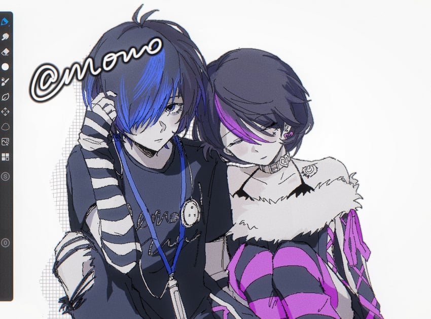 yuuki makoto and takeba yukari (persona and 2 more) drawn by abcd0060