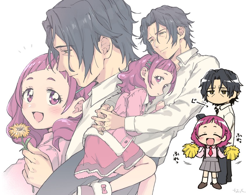 nono hana and george kurai (precure and 1 more) drawn by nanonin