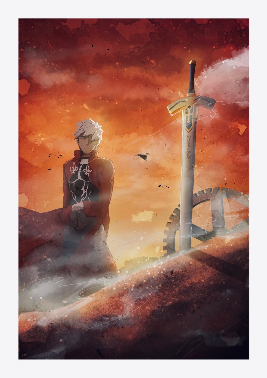 archer (fate and 1 more) drawn by yamano_udumi