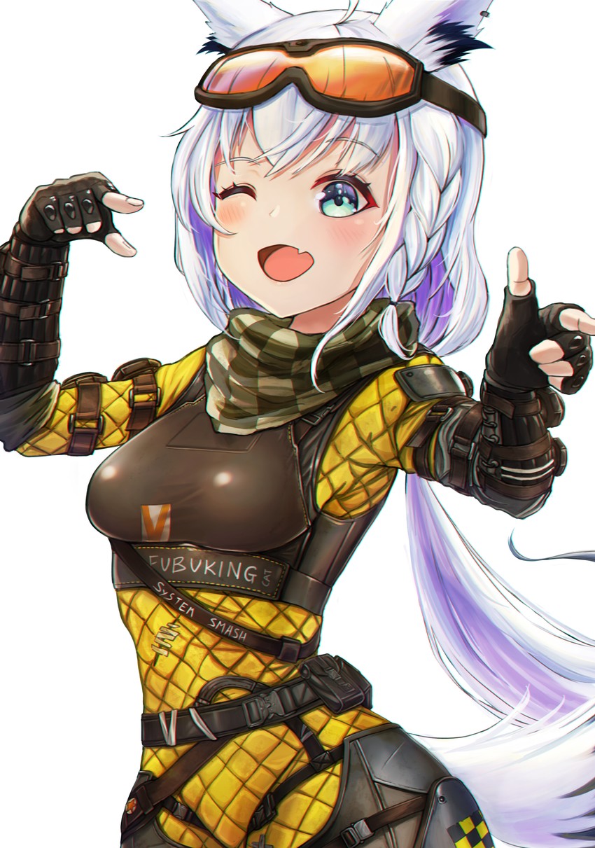 shirakami fubuki and mirage (hololive and 1 more) drawn by ahaha_kun