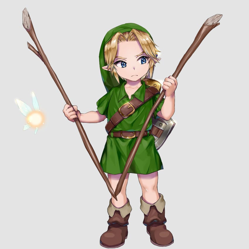 link, young link, and tatl (the legend of zelda and 1 more) drawn by wasabi_(legemd)