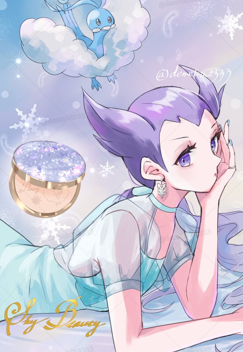 altaria and winona (pokemon and 1 more) drawn by demekin2333
