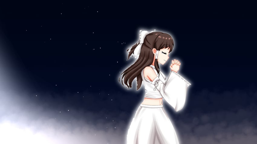 hakurei reimu and white-reimu (touhou and 1 more) drawn by jnae3242