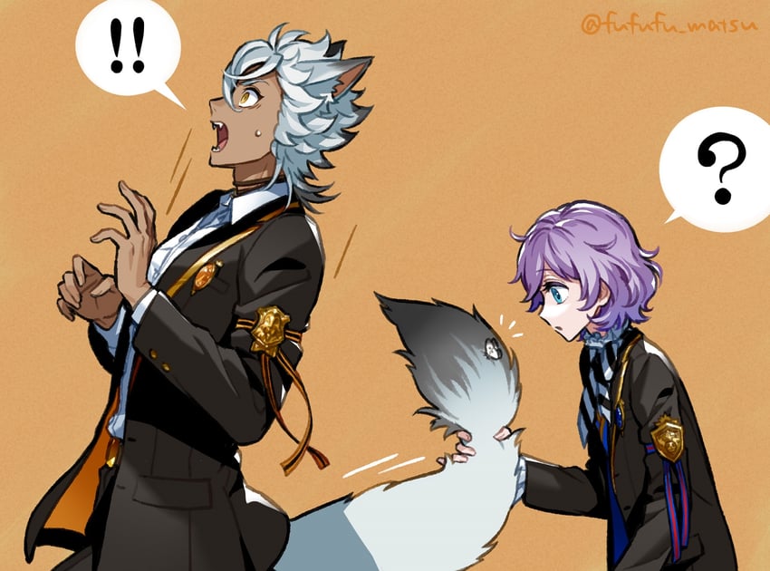 jack howl and epel felmier (twisted wonderland) drawn by funuyu