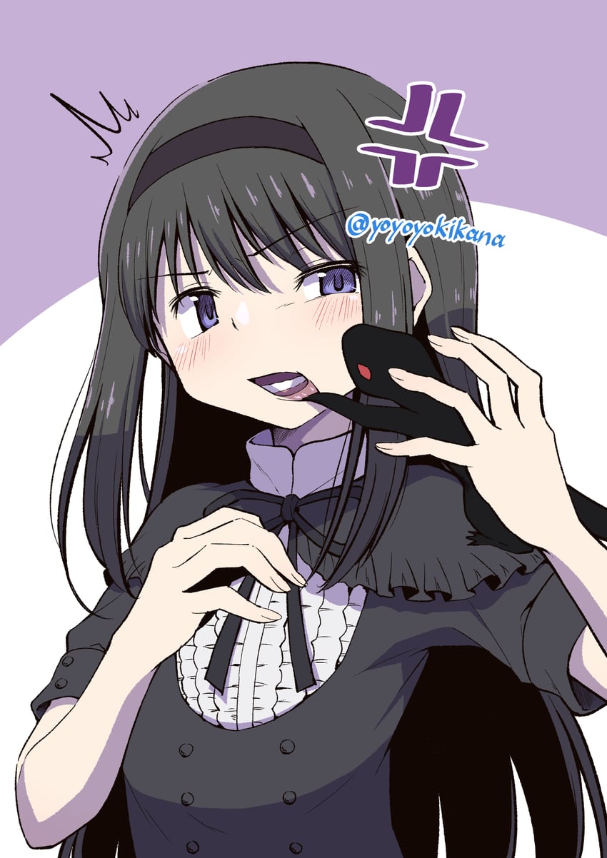 akemi homura (mahou shoujo madoka magica and 1 more) drawn by touyu_(yuruyuruto)