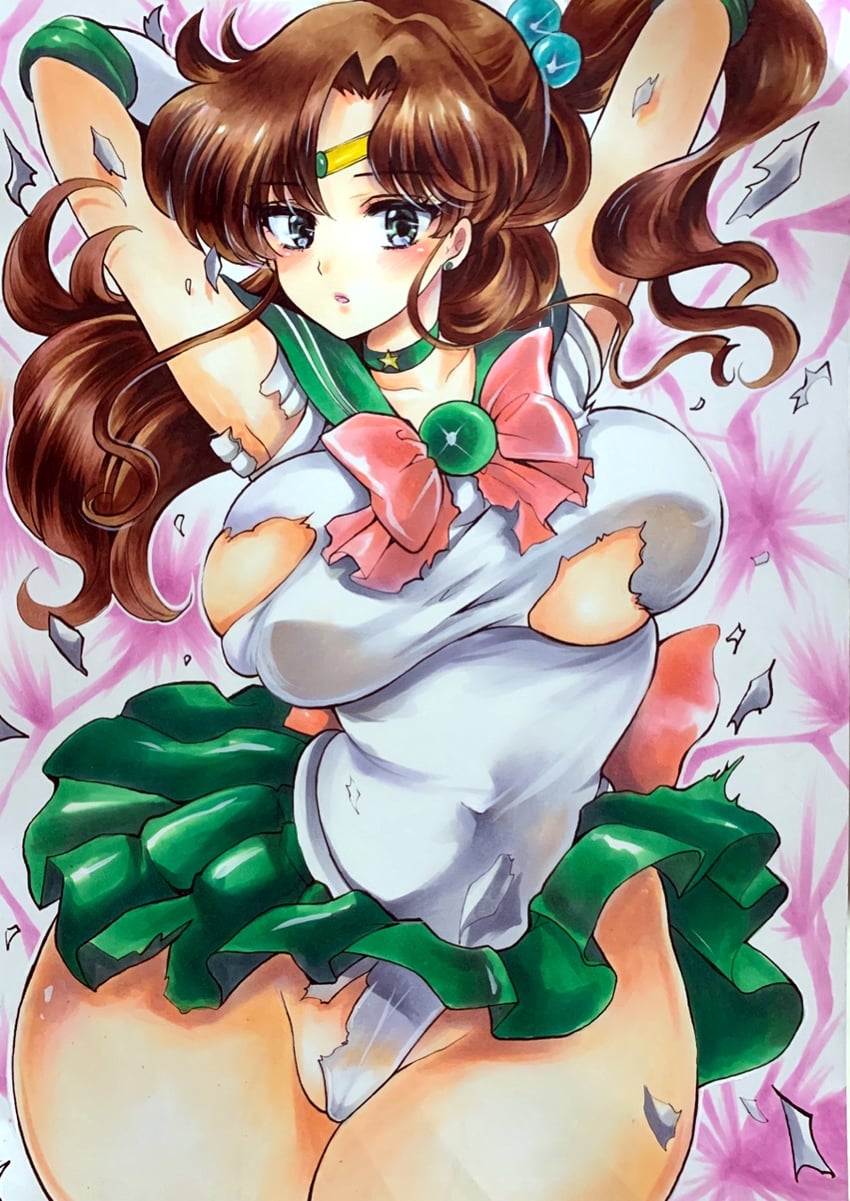 kino makoto and sailor jupiter (bishoujo senshi sailor moon) drawn by twobee