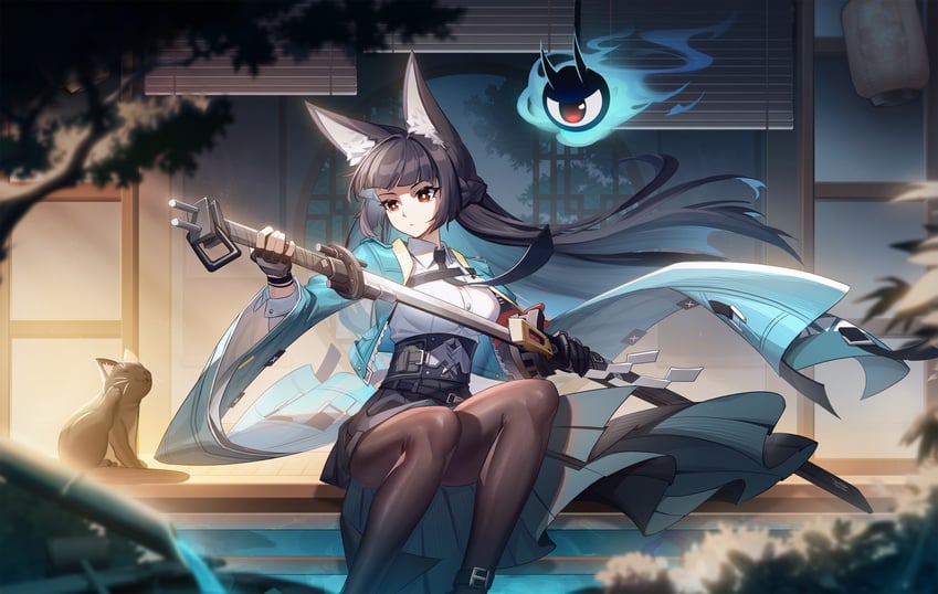 hoshimi miyabi and tailless (zenless zone zero) drawn by kangg
