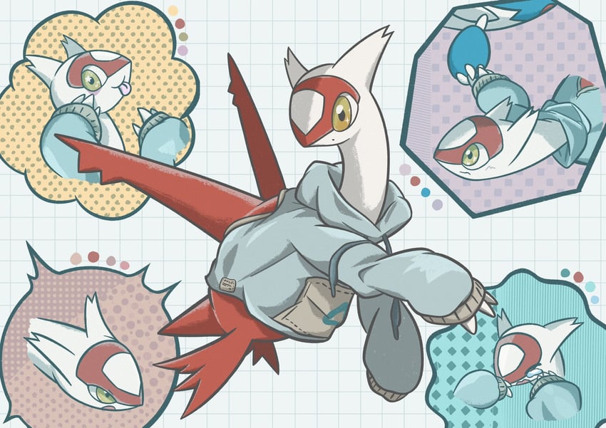 latias and latios (pokemon) drawn by komugicorn
