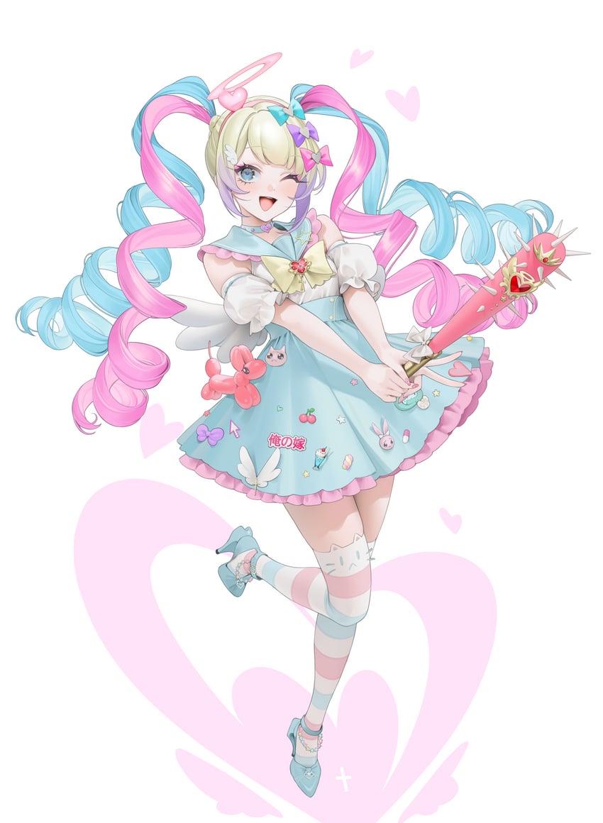 chouzetsusaikawa tenshi-chan and pien cat (needy girl overdose) drawn by ohisashiburi