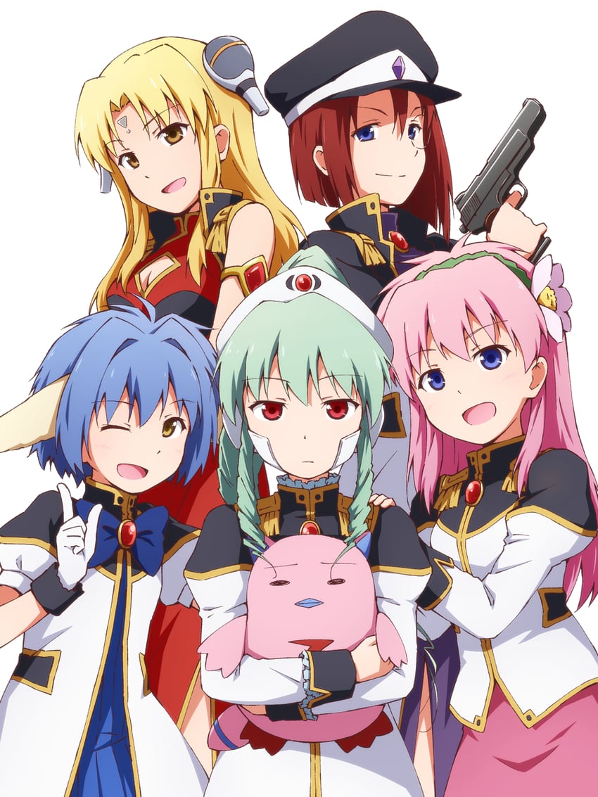 milfeulle sakuraba, mint blancmanche, ranpha franboise, forte stollen, vanilla h, and 1 more (galaxy angel) drawn by mashita_(candy_apricot)