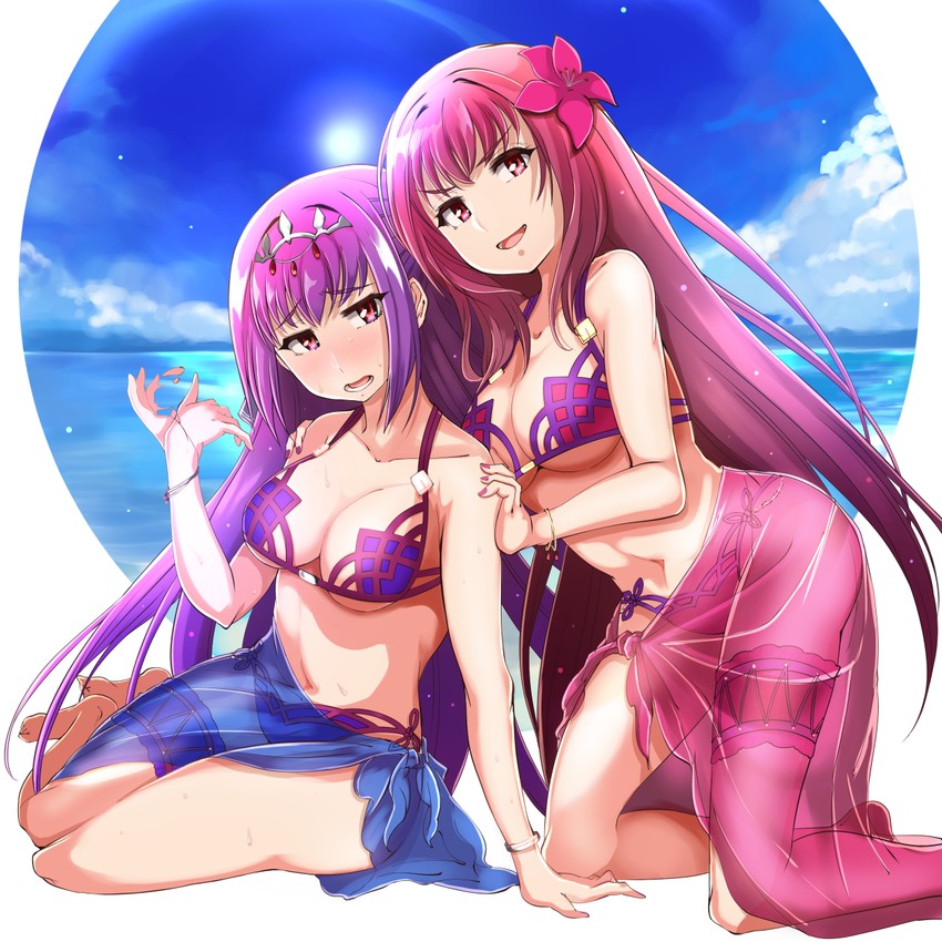 scathach and scathach skadi (fate and 1 more) drawn by haku_(grimjin)