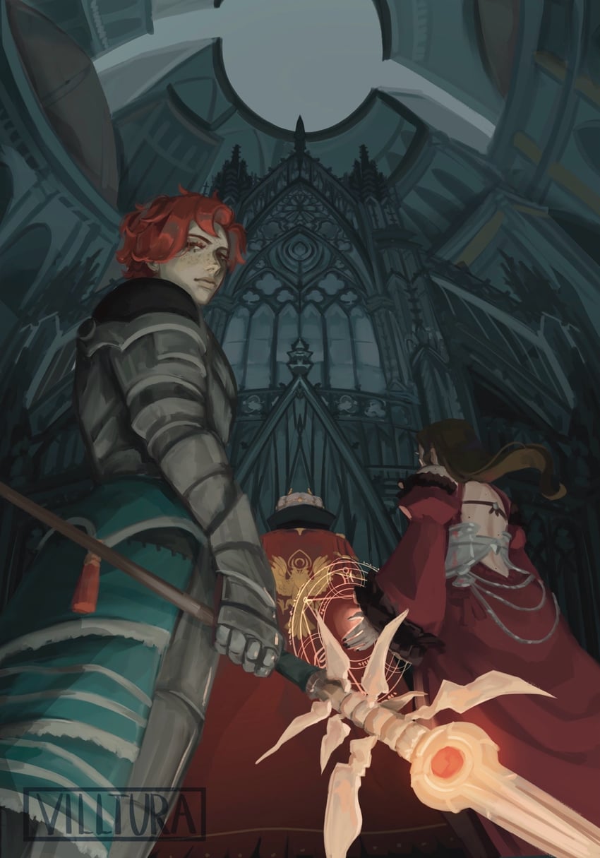 edelgard von hresvelg, dorothea arnault, and sylvain jose gautier (fire emblem and 1 more) drawn by villtura