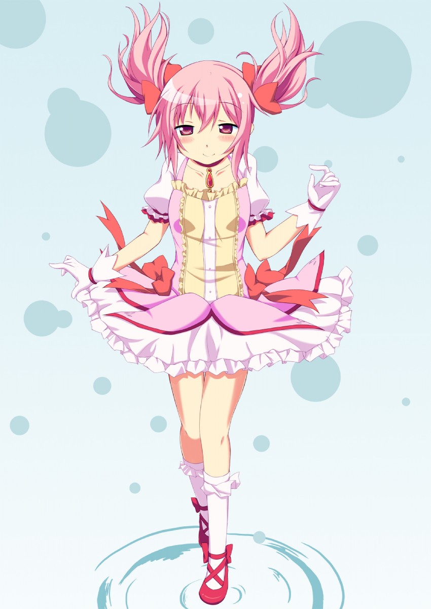 kaname madoka (mahou shoujo madoka magica) drawn by hoshino_sora and oruto_(ort+)