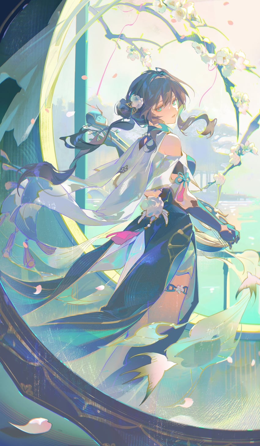 ruan mei (honkai and 1 more) drawn by koujuan