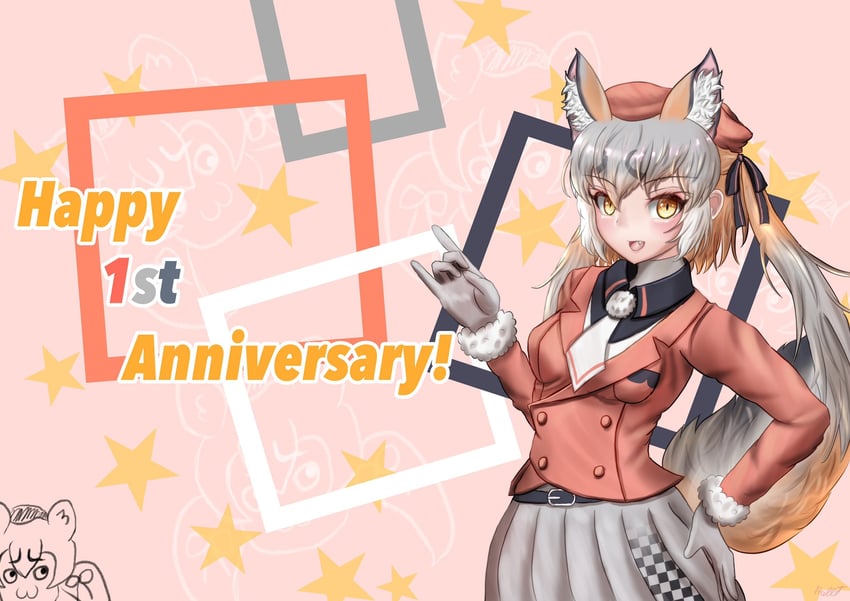island fox and kanihai (kemono friends and 1 more) drawn by dhm25_rolls