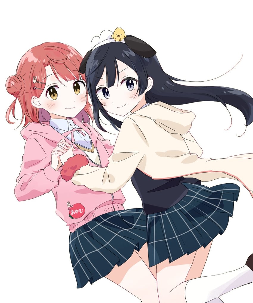 yuki setsuna and uehara ayumu (love live! and 2 more) drawn by watanabe_nako