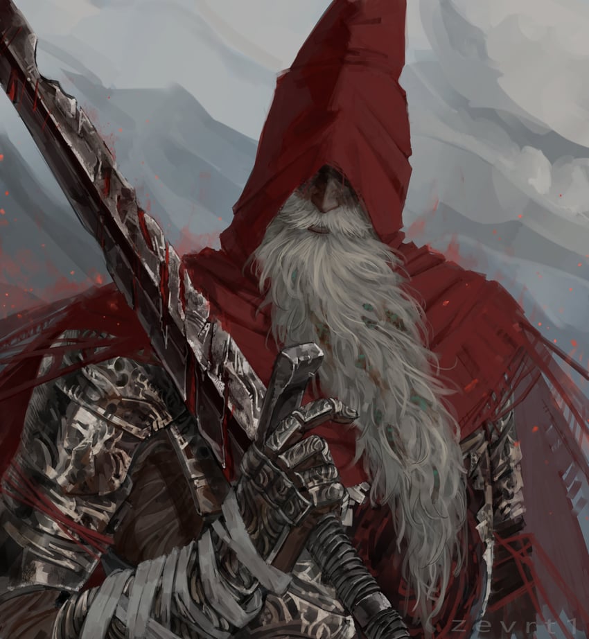 slave knight gael (dark souls and 1 more) drawn by zevranstits